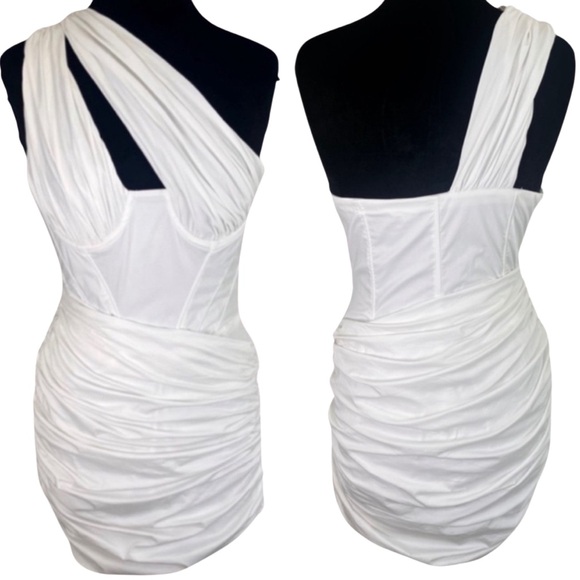 'Clementine' White Cut Out Mini Dress -L *95 - Picture 2 of 13